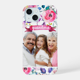 Joli cadeau photo floral personnalisé pour grand-m