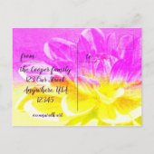 Joli cadre photo Dahlia carte postale de Pâques (Dos)