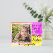 Joli cadre photo Dahlia carte postale de Pâques (Debout devant)