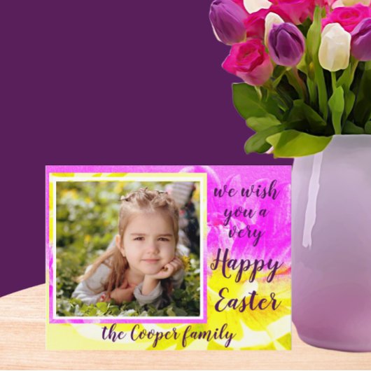 Joli cadre photo Dahlia carte postale de Pâques