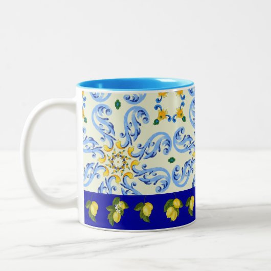 Joli café méditerranéen coloré Mug (Gauche)