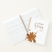 Joli cahier avec éclaboussures de paillettes dorée (Intérieur)