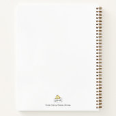 Joli cahier avec éclaboussures de paillettes dorée (Dos)