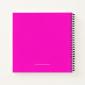 Joli Cahier Broderie Rose Chaud Monogramme (Dos)