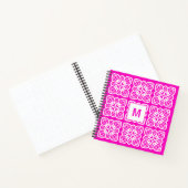 Joli Cahier Broderie Rose Chaud Monogramme (Intérieur)