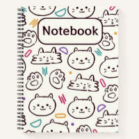 joli cahier coloré pour enfants au chat