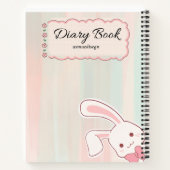 joli cahier de journal intime de lapin,  (Dos)