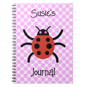 Joli Cahier de Nom Personnel Rose avec Dessin de c