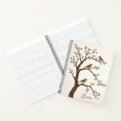 Joli cahier / journal d'oiseaux dans un arbre (Intérieur)