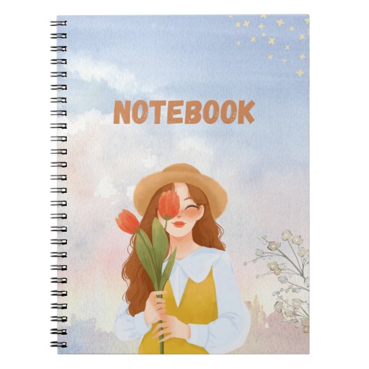 Joli cahier ligné pour notes, écriture (Devant)