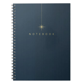 Joli cahier simple or et bleu océan