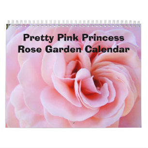 Joli Calendrier de jardin de roses rose princesse 