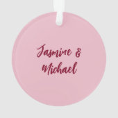 Joli calligraphie nom propre rouge bordeaux minima (dos)