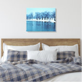 Joli canevas Enveloppé étang d'hiver (Insitu(Chambre))