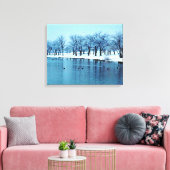 Joli canevas Enveloppé étang d'hiver (Insitu(Salon))