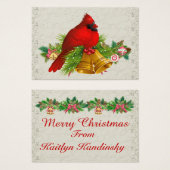 Joli cardinal Carte de visite de boîtier cadeau -  (Devant & derrière)