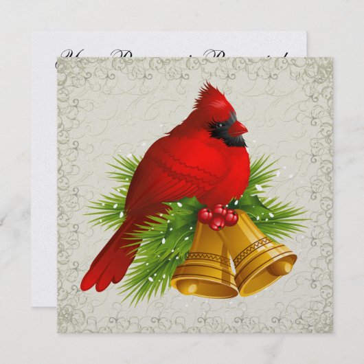 Joli Cardinal Elegance Invitation (Devant / Derrière)