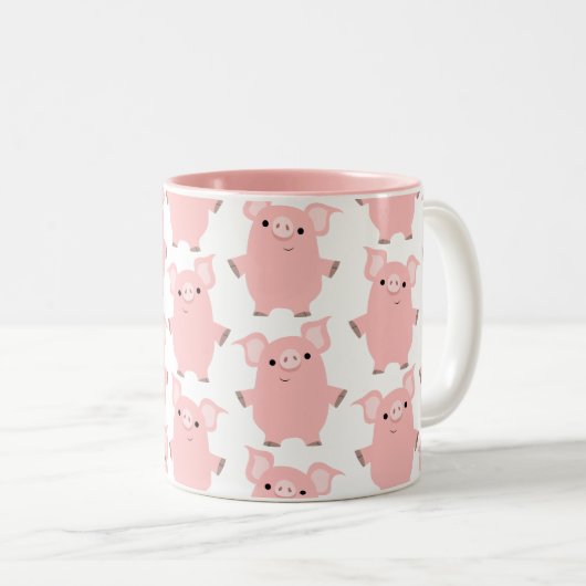 Joli caricatural Pigs Mug (Devant droit)