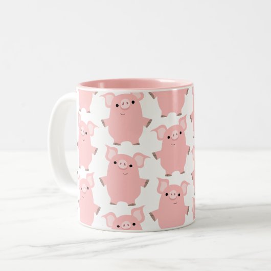 Joli caricatural Pigs Mug (Devant gauche)