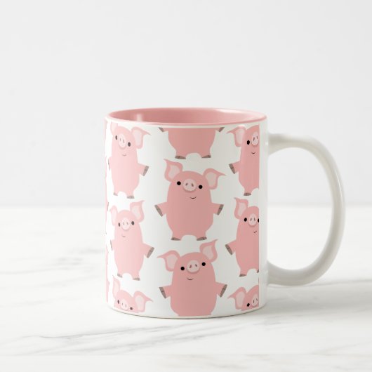 Joli caricatural Pigs Mug (Droit)