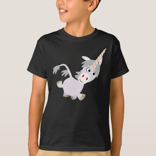 Joli caricature Facétieux Unicorn T-shirt enfant (Devant)