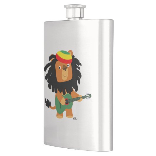 Joli caricature Lion de Sion classique flacon (Gauche)