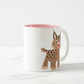 Joli Caricature Lynx Mug (Devant droit)