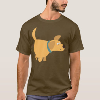 Joli caricature T-shirt Labrador Jaune