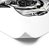 Joli Carlin Chiot portant Casquette Poster Imprime (Coin)