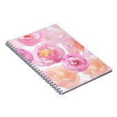 Joli Carnet à fleurs rose et orange (Côté Droit)