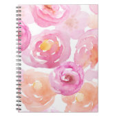 Joli Carnet à fleurs rose et orange (Devant)