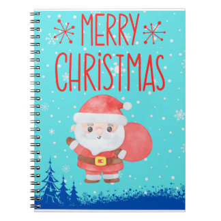 Joli Carnet bleu de Little Père Noël