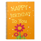 Joli Carnet cadeau d'anniversaire Fleur (Devant)