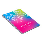 Joli Carnet coloré Bokeh (Côté Droit)