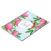 Joli Carnet de Bouquet Peonies Roses (Côté gauche)