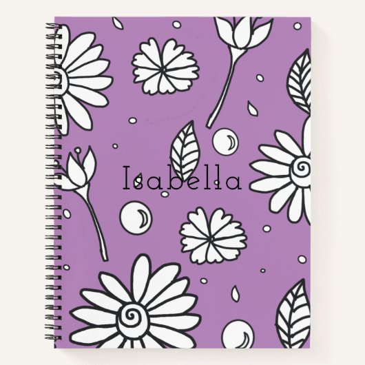 Joli Carnet de fleurs d'été Lavendar (Devant)