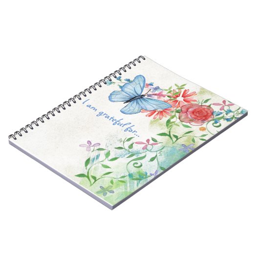 Joli carnet de gratitude de papillon (Côté gauche)