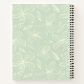 Joli Carnet de Monogramme vert Pastel Floral (Dos)