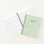 Joli Carnet de Monogramme vert Pastel Floral (Intérieur)