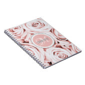 Joli carnet de nom monogrammé rose pâle (Côté Droit)