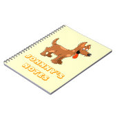 Joli carnet de notes de Cartoon Dog (Côté gauche)