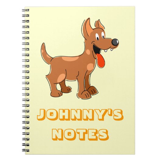 Joli carnet de notes de Cartoon Dog (Devant)