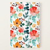 Joli Carnet de notes Motif Floral Coloré Aquarelle (Verso)