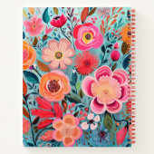 Joli Carnet de spirale botanique à motifs floraux (Dos)