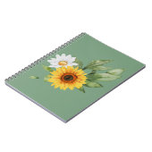 Joli Carnet de tournesol et marguerite (Côté gauche)