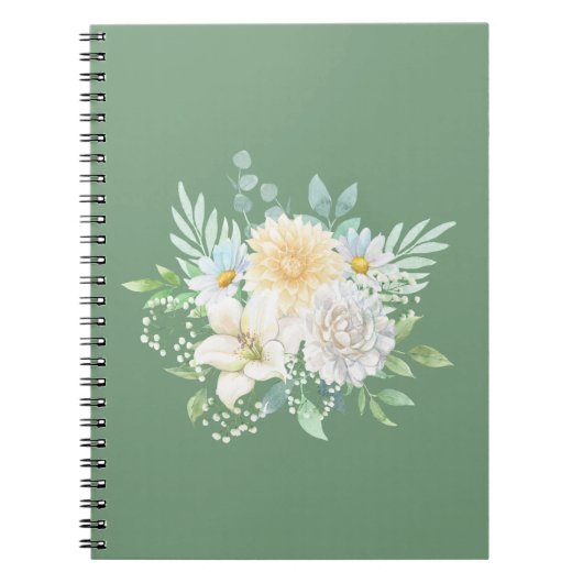 Joli Carnet Floral Pastel Aquarelle (Devant)