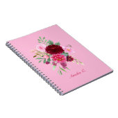 Joli Carnet Floral rose Fille (Côté Droit)