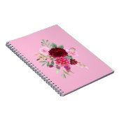 Joli Carnet Floral rose Fille (Côté Droit)