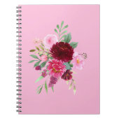 Joli Carnet Floral rose Fille (Devant)