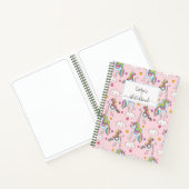 Joli Carnet Licorne Rose Arc-en-ciel Votre Nom  (Intérieur)